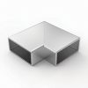 Cot fix 90 grade pentru mână curentă rectangulară 60 x 25 mm, aluminiu eloxat – AST 47-6008